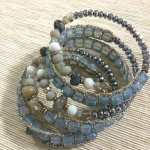 Spiral beaded bracelet